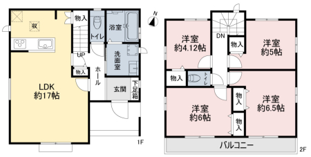間取り図 建物プラン間取り１－R号棟